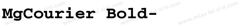 MgCourier Bold字体转换